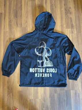 Louis Vuitton Graphic Windbreaker Anorak Jacket LV 2018 Rare France L